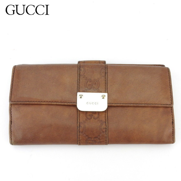 Gucci Wallet brown long ssima leather - Picture 1 of 6